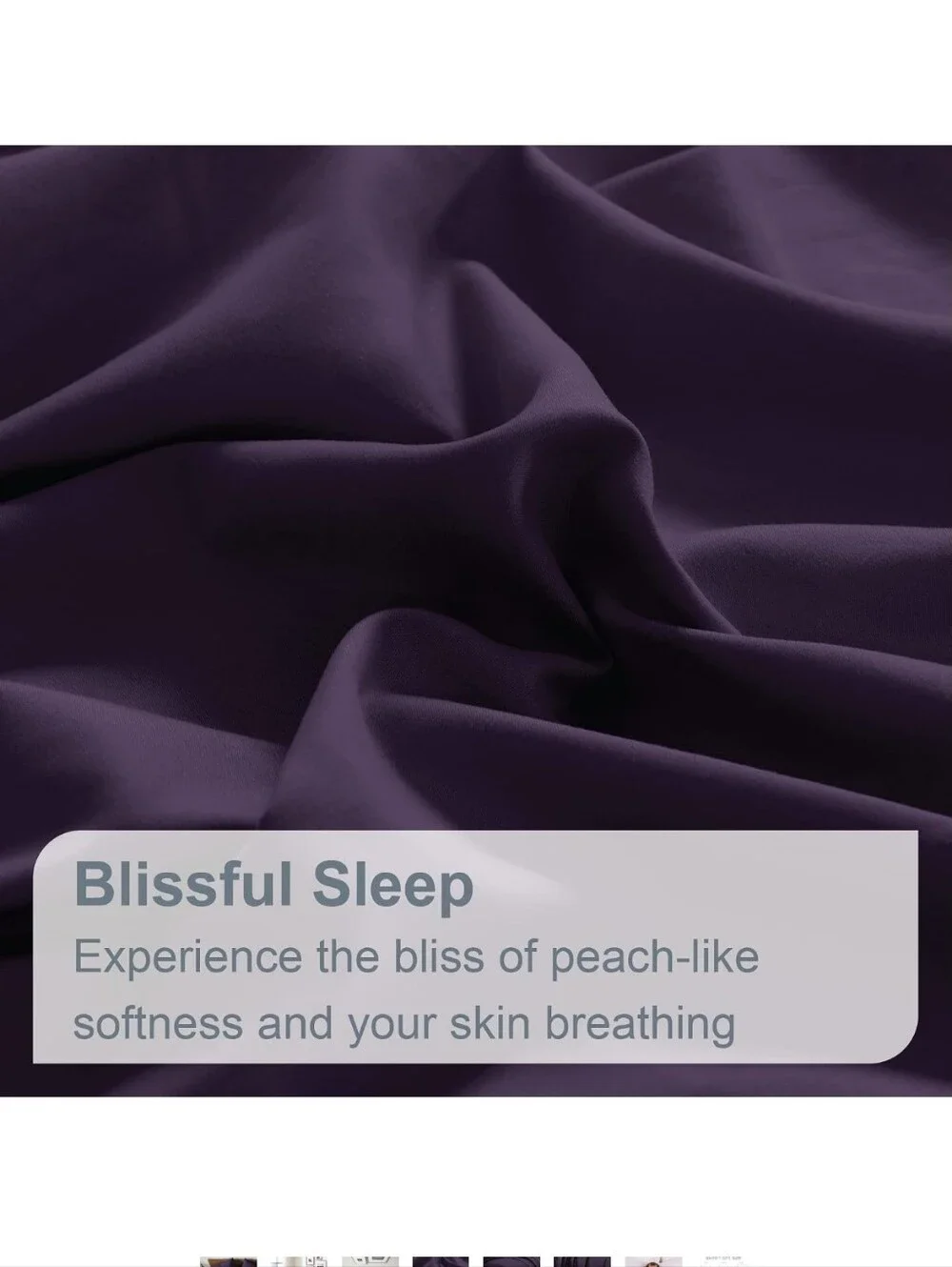 EaseHome Purple Full Size Sheets Set Deep Pocket to 18 inch Mattress 4 Piece